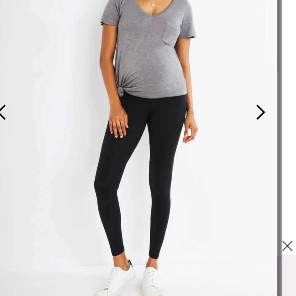 2 pair of beyond yoga maternity leggings size L.